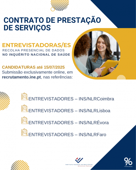 Recrutamento de Entrevistadores - Instituto Nacional de Estatística