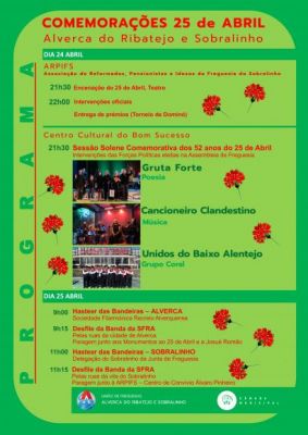Programa das Comemora&ccedil;&otilde;es do 25 de Abril