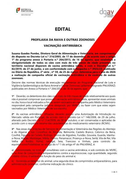 Profilaxia da Raiva e Outras Zoonoses - Vacina&ccedil;&atilde;o Antirr&aacute;bica